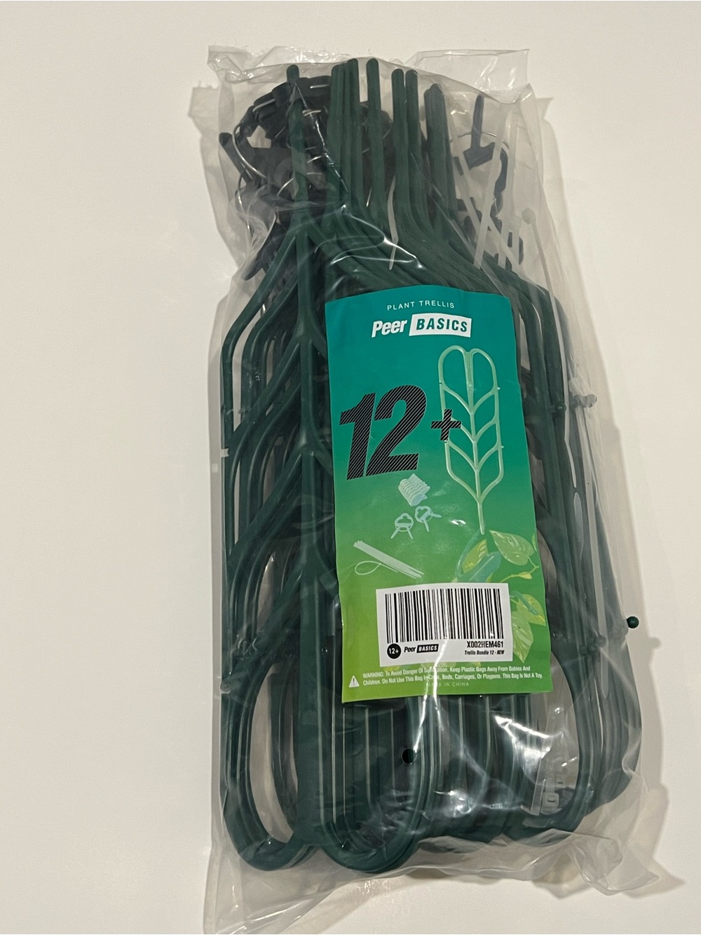 Green Plant Trellis Stakes - 12 Pack